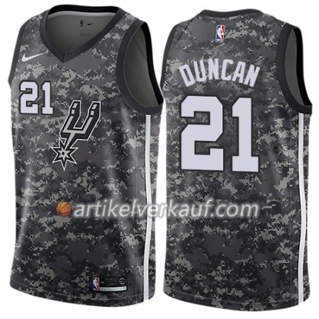 NBA San Antonio Spurs Trikot Tim Duncan 21 Nike City Edition Schwarz Swingman - Herren